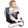 Roba - Réhausseur de Chaise Bébé Pliable - Coussin Gonflable et Ceinture Ajustable - Pour 6 Mois à 3 Ans (15 kg) - Bleu Marine