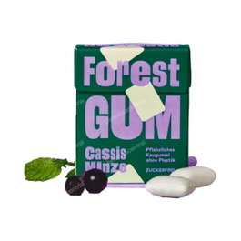 FOREST GUM Chewing-gum Cassis et Menthe 20g sans plastique
