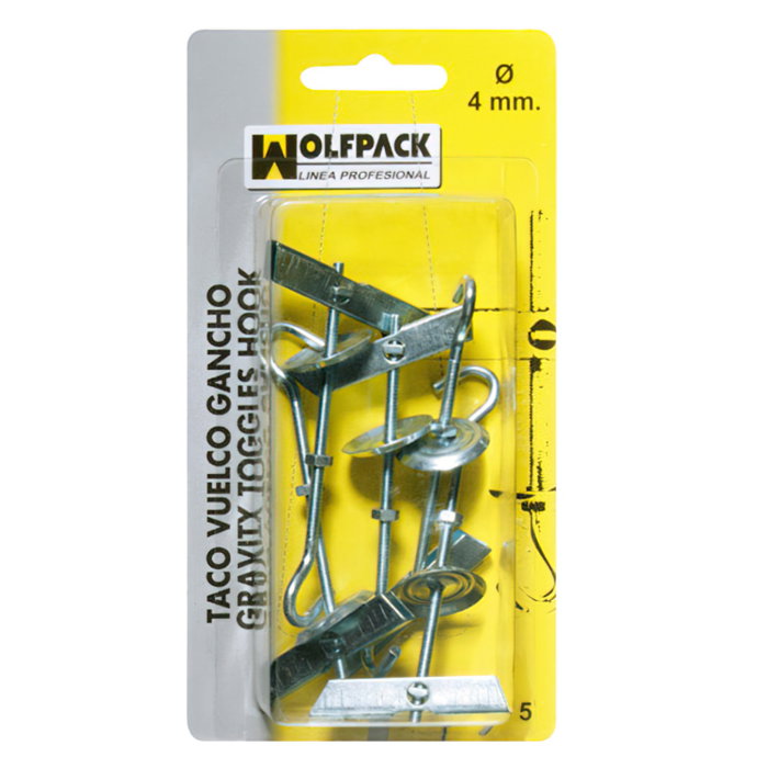 WOLFPACK LINEA PROFESIONAL Blister cheville à bascule crochet M 6 (2 unités)</h1> WOLFPACK LINEA PROFESIONAL Blister cheville à bascule crochet M 6 (2 unités)</h1>