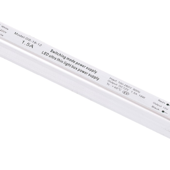 Transformateur LED Ultrafin 18W 12VDC 110V-220V/AC IP20