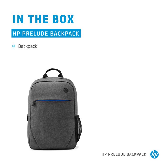 HP Sac à dos professionnel Prelude pour ordinateur portable 15,6 pouces avec compartiment dédié, intérieur gris et sangle rembourrée