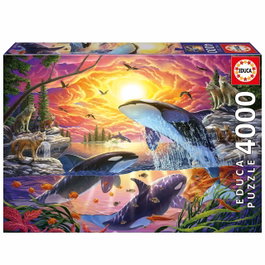 Educa Puzzle 4000 Pièces pour Adultes, Orques et Loups, Référence 20259, Dimensions Assemblé 136 x 96 cm