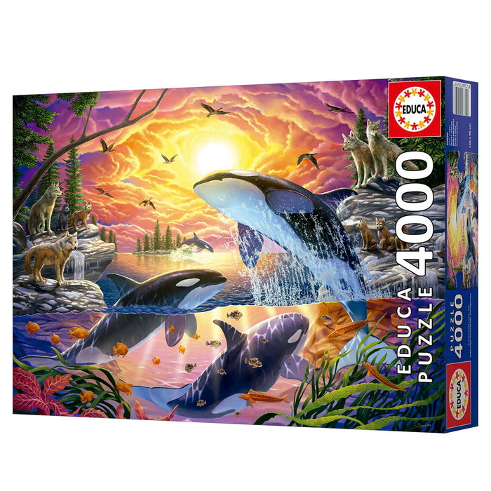 Educa Puzzle 4000 Pièces pour Adultes, Orques et Loups, Référence 20259, Dimensions Assemblé 136 x 96 cm