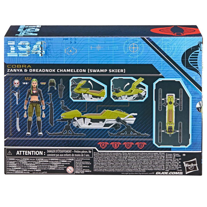 Hasbro G.I. Joe Classified Series Cobra Zanya et Dreadnok Chameleon (Swamp Skier) 15 cm