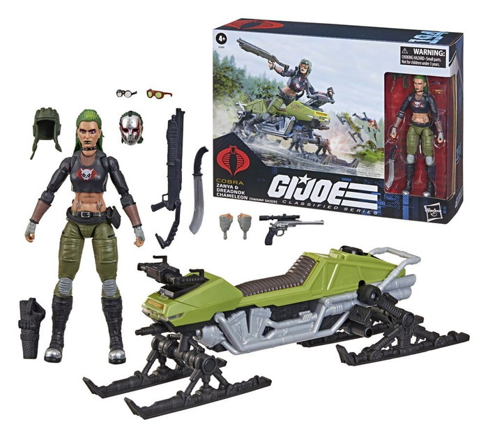 Hasbro G.I. Joe Classified Series Cobra Zanya et Dreadnok Chameleon (Swamp Skier) 15 cm