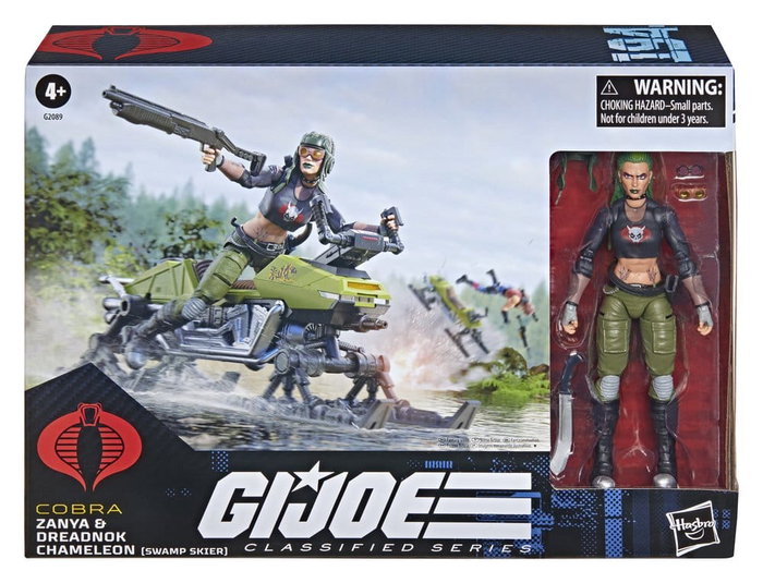 Hasbro G.I. Joe Classified Series Cobra Zanya et Dreadnok Chameleon (Swamp Skier) 15 cm