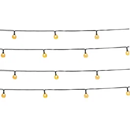 Lumisky Festy White - Guirlande lumineuse solaire extérieure LED, 20 globes blanc chaud, 5,8 m, autonome 8h, IP44