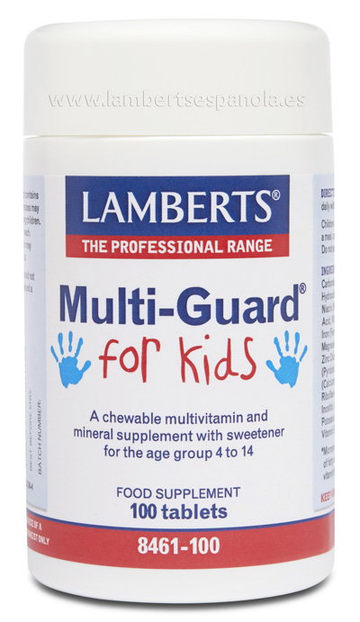 LAMBERTS Multi-Guard For Kids Playfair Masticable 100 Comprimés LAMBERTS Multi-Guard For Kids Playfair Masticable 100 Comprimés