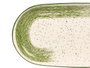Vessia Bandeja Ovalada Patinada Verte 33x15.5x3 cm Céramique Porcelaine (Set de 24)