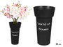 Giftdecor Jarron Florista Noir 35 cm en Plastique (Set de 16)