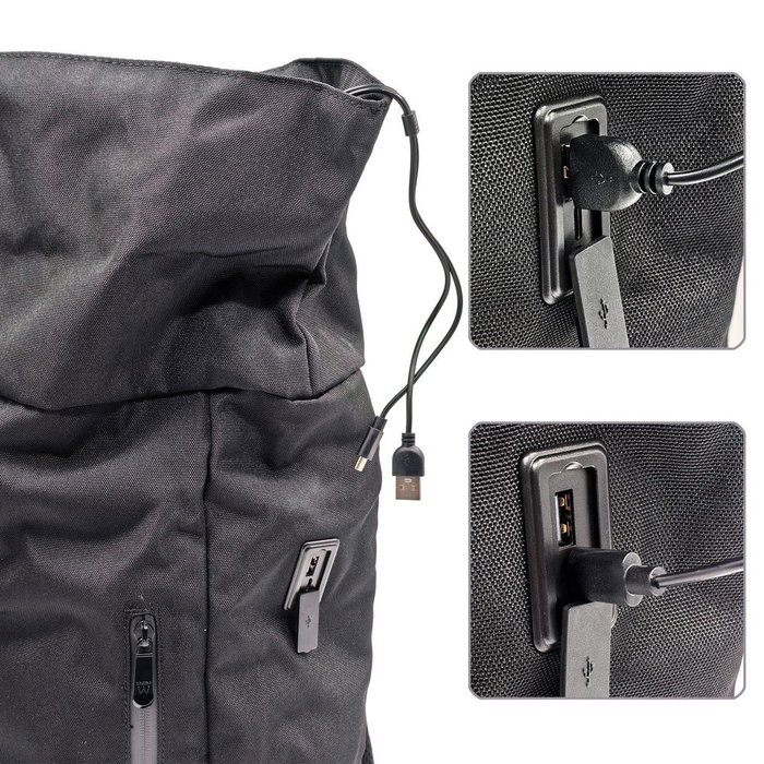 Ewent EW2536 Sac à Dos Portable 17.3" Unisex Trendy Roll Imperméable Antivol Éco-responsable Ewent EW2536 Sac à Dos Portable 17.3" Unisex Trendy Roll Imperméable Antivol Éco-responsable