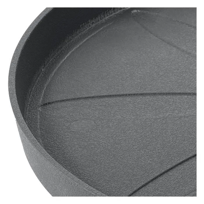 Deroma Soucoupe pour plantes Origin 67 cm Gris, résistante au gel et aux UV, en plastique recyclé