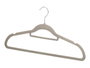 KIPIT Set de 20 perchas flocadas gris