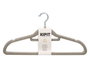 KIPIT Set de 20 perchas flocadas gris