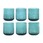 Set de Verres Home ESPRIT Turquoise Verre 320 ml (6 Unités)