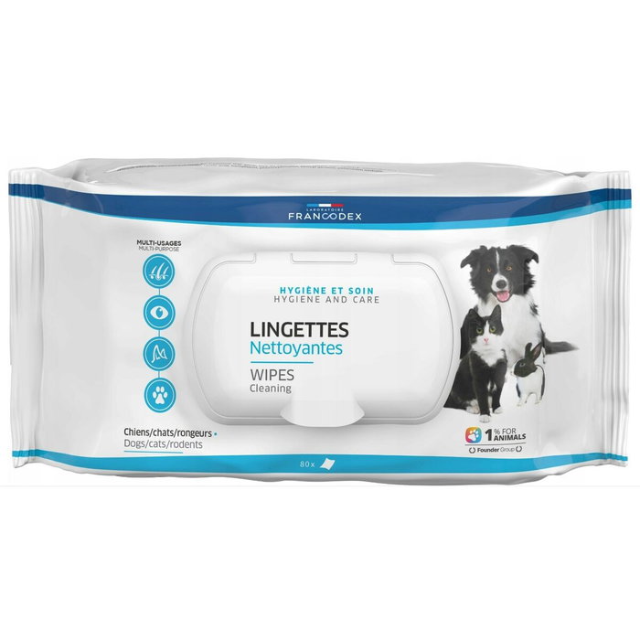 Lingettes humides pour animaux domestiques Francodex FR172205 80 uds 80 Unités (80 Pièces) Lingettes humides pour animaux domestiques Francodex FR172205 80 uds 80 Unités (80 Pièces)