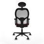 Piqueras y Crespo Chaise de Bureau avec Appui-tête Jorquera 2D036N1 Bordeaux