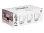 Vivalto Tasse en Verre avec Anse Métal 85 ml (8,5 cl) 8 x 6,9 x 6 cm Café Transparent Argent (Set de 72)
