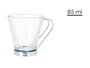 Vivalto Tasse en Verre avec Anse Métal 85 ml (8,5 cl) 8 x 6,9 x 6 cm Café Transparent Argent (Set de 72)