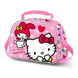 Sac pour snack Hello Kitty Rose 20 x 26 x 10 cm