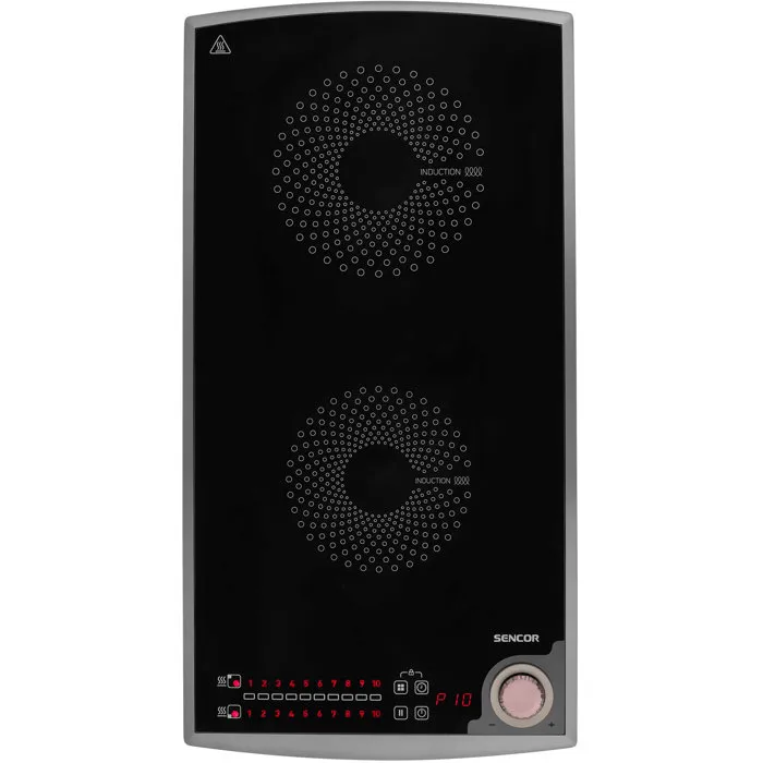 Sencor SCP 5414GY - Plaque de cuisson à induction 2 foyers, 3100 W, Noire