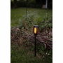 Galix Torche solaire en résine noire 12 LED ambrées
