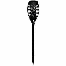 Galix Torche solaire en résine noire 12 LED ambrées