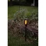 Galix GALIX Torche Solaire Résine 12 LED Flamme Ambrée Vacillante - Ø 7,3 cm Hauteur 47 cm - Fonctionne à l'Énergie Solaire - Idéale pour Extérieur - Garantie 2 Ans