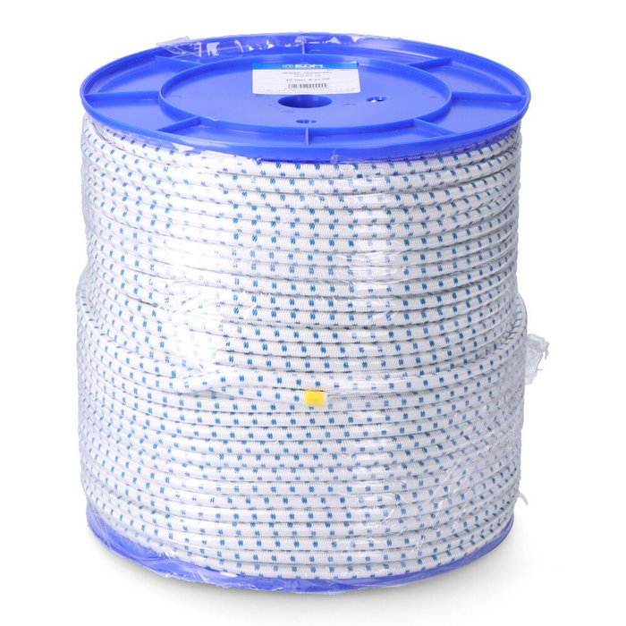Corde EDM 87923 Bleu Blanc Polyester Latex 6 mm x 200 m Élastique