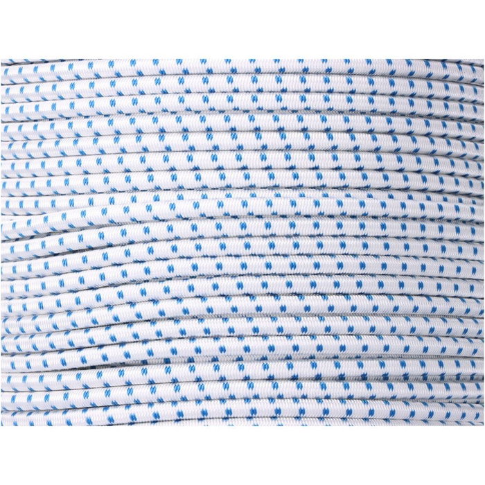 Corde EDM 87923 Bleu Blanc Polyester Latex 6 mm x 200 m Élastique
