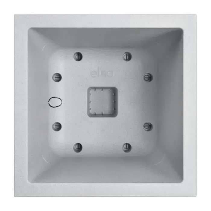 Elho Bac à Fleurs Vivo Next Square 30 Gris, Ø 30 x H 29 cm avec Réservoir d'Eau, 100% Plastique Recyclé pour Intérieur et Extérieur