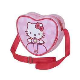 Karactermania Hello Kitty B. Corazon Casual Moto - Sac à dos/sac à main urbain en forme de cœur - Taille unique (15,5x21x6,5 cm) - Polyester - Rose - À partir de 36 mois