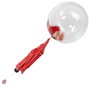 Party Time Ballon Transparent avec Plumes 35 cm
