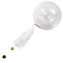 Party Time Ballon Transparent avec Plumes 35 cm