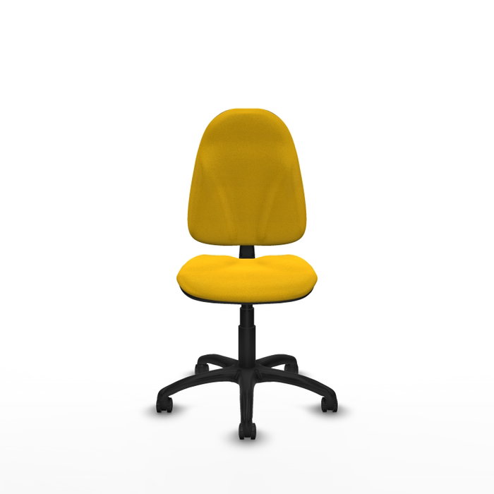 PIQUERAS Y CRESPO Chaise de bureau Algarra, tissu jaune, sans accoudoirs