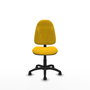 PIQUERAS Y CRESPO Chaise de bureau Algarra, tissu jaune, sans accoudoirs