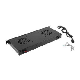 Lanberg AK-1502-B Panneau de ventilation 1U avec LCD et 2 ventilateurs