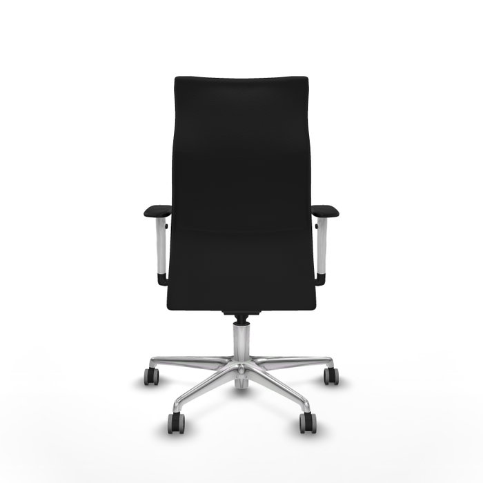 Piqueras Y Crespo Sillón Albacete Noir avec mécanisme Synchro et base aluminium