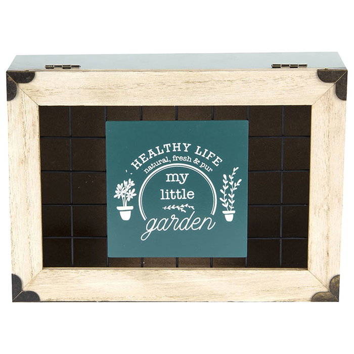 Home Deco Factory Boîte pour sachets de thé avec grille LITTLE MARKET
