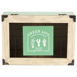 Home Deco Factory Boîte pour sachets de thé avec grille LITTLE MARKET