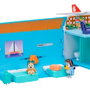 Famosa Avion 3 en 1 Bluey Bly75000 – Transformable en Hotel, Barco et Plage, avec Figurines et Accessoires, Jouet Enfant +3 Ans