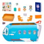 Famosa Avion 3 en 1 Bluey Bly75000 – Transformable en Hotel, Barco et Plage, avec Figurines et Accessoires, Jouet Enfant +3 Ans