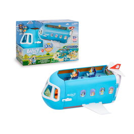Famosa Avion 3 en 1 Bluey Bly75000 – Transformable en Hotel, Barco et Plage, avec Figurines et Accessoires, Jouet Enfant +3 Ans