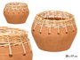 Giftdecor Jarron Indalo Barro Mimbre 25x17 cm (Set de 4)