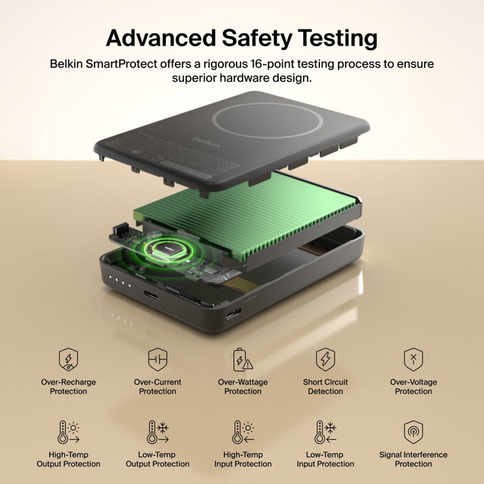 Belkin BoostCharge Slim 10000mAh Qi2 Magnétique Noir Belkin BoostCharge Slim 10000mAh Qi2 Magnétique Noir