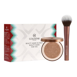 Collistar Terra Bronzing Silk Effect Poudre Bronzante Effet Soie Lot de 2 - Teinte 09, Pinceau Inclus, Finition Lumineuse