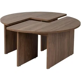 Table basse Moira ronde en noyer