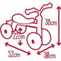 Smoby Porteur Rookie Rouge en Métal