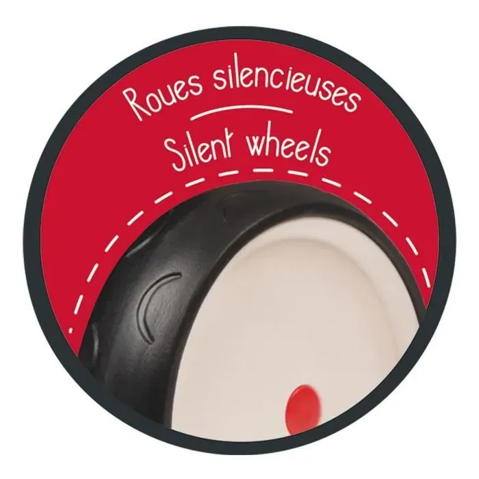 Smoby Porteur en métal Rookie pour enfant dès 12 mois, rouge, avec 4 roues silencieuses, poignée de transport et benne - Jouet porteur premier âge résistant