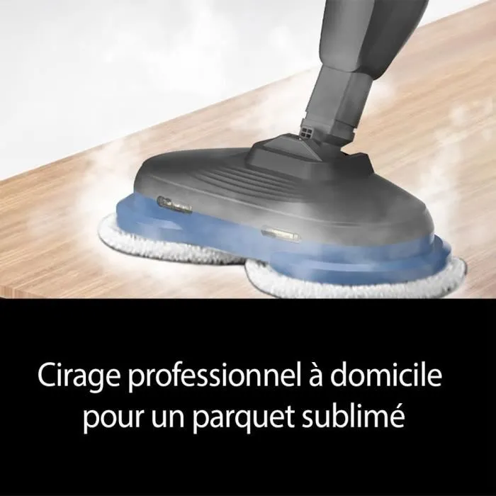 Eziclean Balai Nettoyeur Vapeur EZICLEAN STEAM WAVE 360 1200 W - Débit 24 g/min pour un Nettoyage et Désinfection Complet des Sols en Bois